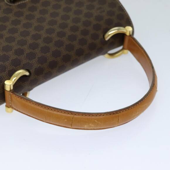 CELINE Macadam Canvas Hand Bag Pvc Brown - Picture 7 of 13